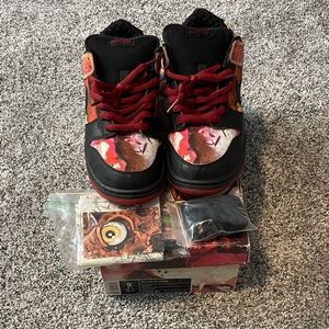 Nike Dunk SB Pushhead  Black and Red Sneakers